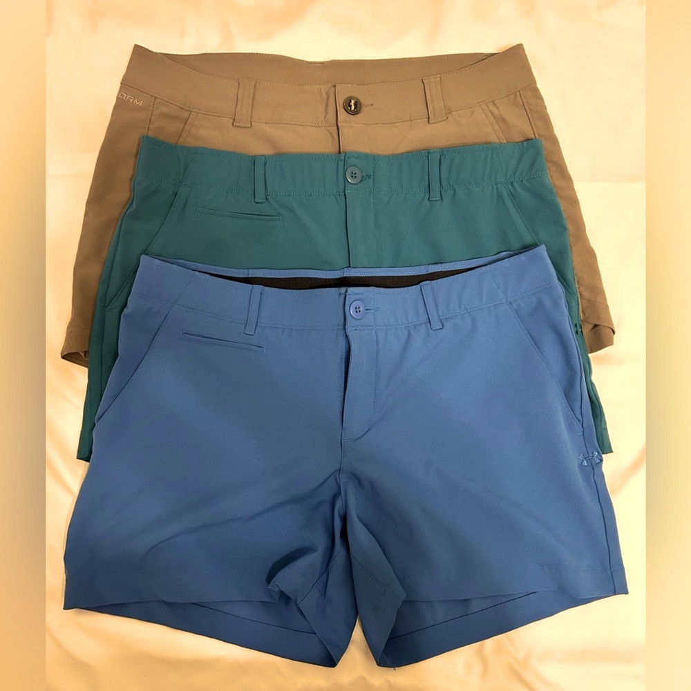 Under Armour Women's Athletic Shorts - Blue, Teal, Tan